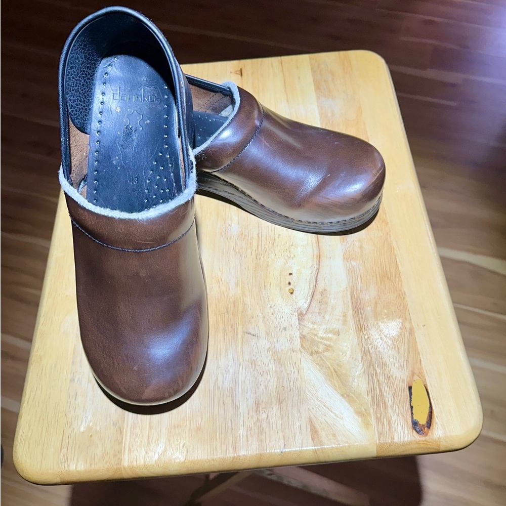 Dansko Professional Brown Leather Clogs